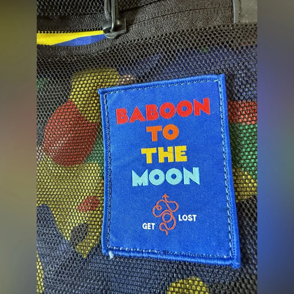 BABOON TO THE MOON Water-Resistant Black Roll-Top Men's Backpack